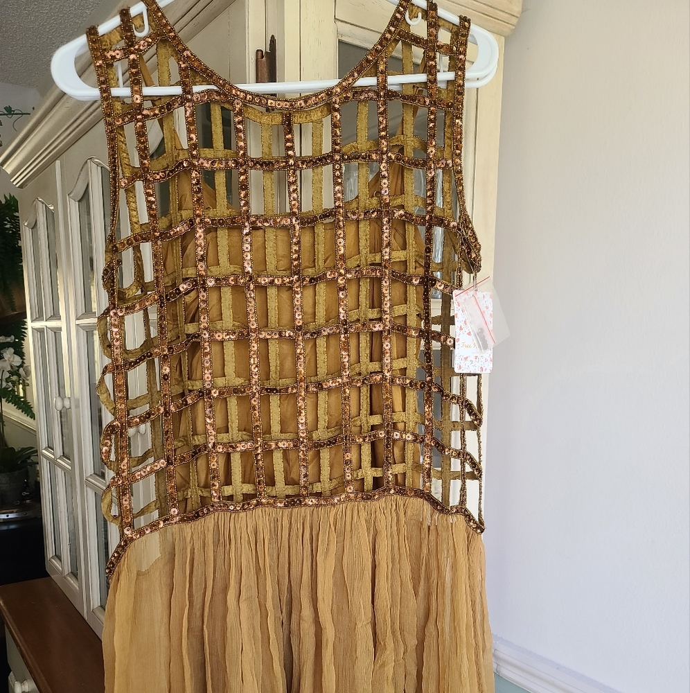 Free People Embellished Midi Dress